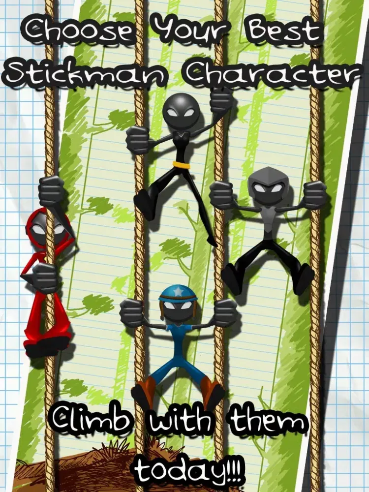 Screenshot di A Superhero Stickman Adventure - Climb The Rope iPad 