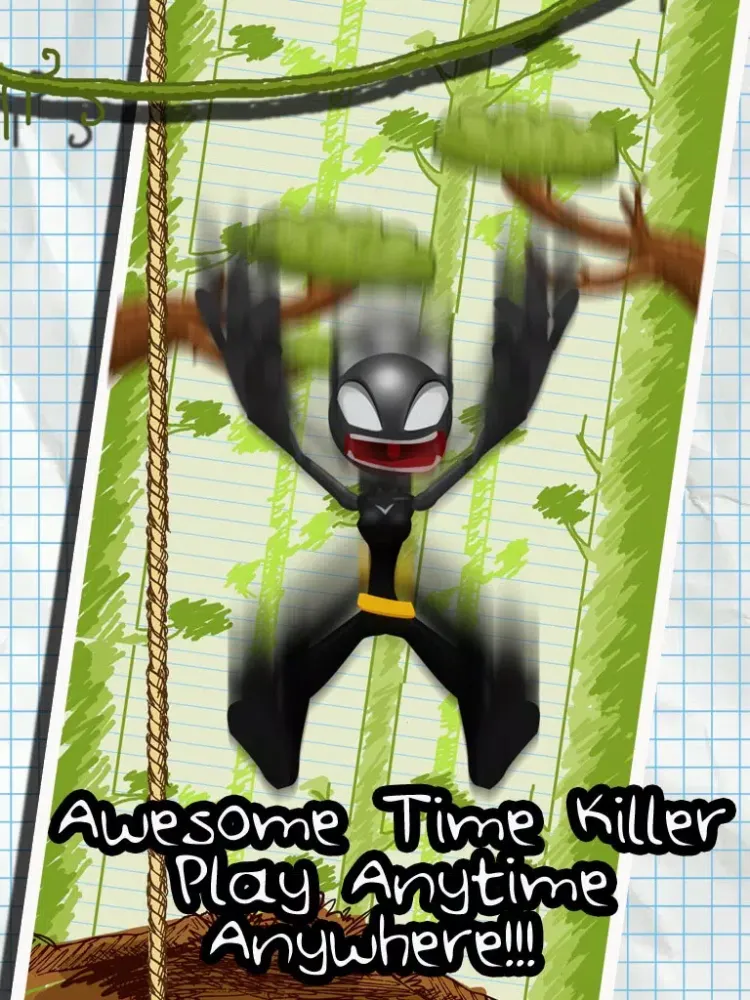 Screenshot di A Superhero Stickman Adventure - Climb The Rope iPad 
