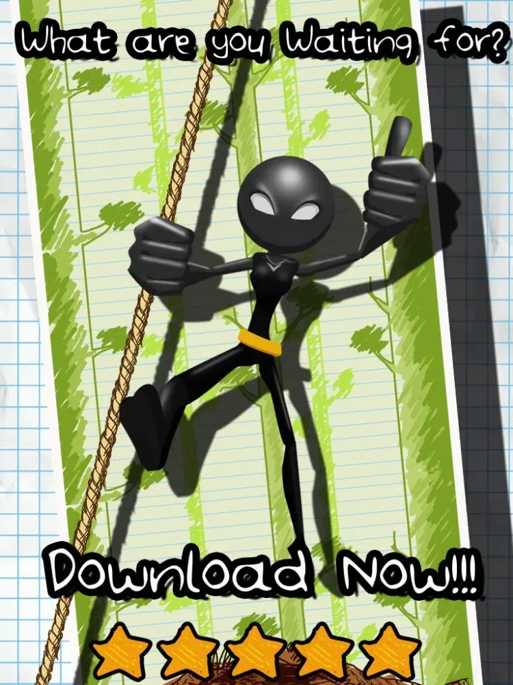 Screenshot di A Superhero Stickman Adventure - Climb The Rope iPad 