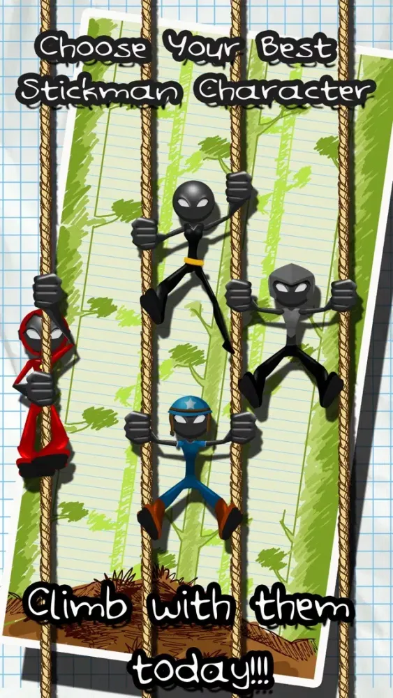 Screenshot di A Superhero Stickman Adventure - Climb The Rope