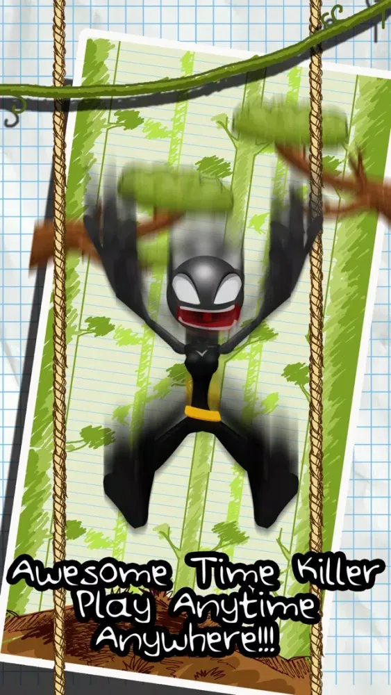 Screenshot di A Superhero Stickman Adventure - Climb The Rope