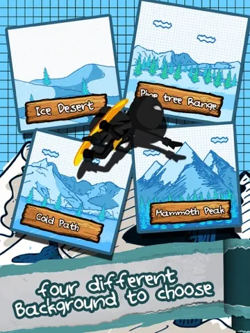 Capturas de pantalla de A Superhero Stickman Run - Amazing Mountain Snowboard Racer iPad 