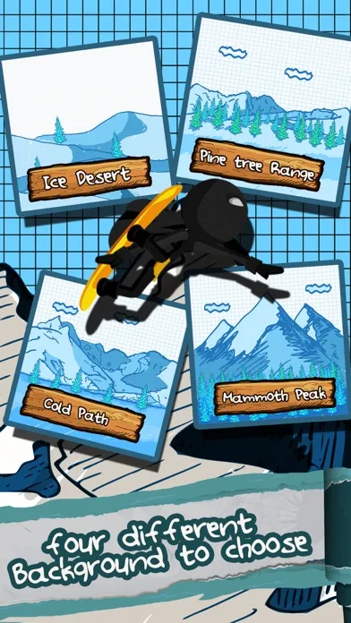 Capturas de pantalla de A Superhero Stickman Run - Amazing Mountain Snowboard Racer