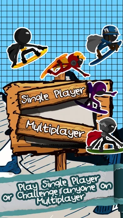 Capturas de pantalla de A Superhero Stickman Run - Amazing Mountain Snowboard Racer