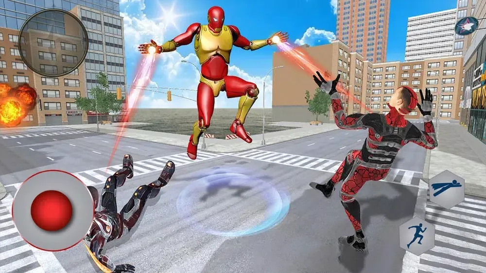 Tangkapan layar Superhero Iron Robot Rescue