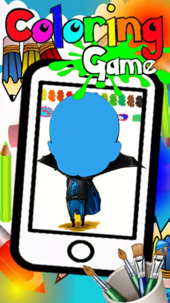 Tangkapan layar Superhero Megamind Cartoon Coloring Version