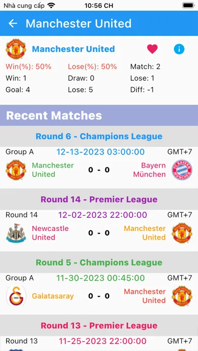 Match Schedule Screenshots