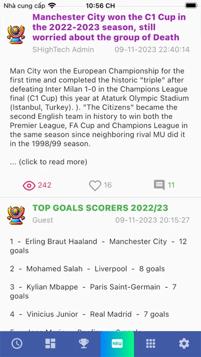 Match Schedule Screenshots