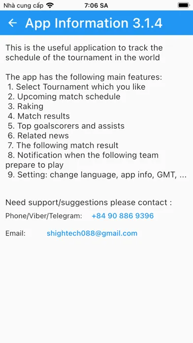 Match Schedule Screenshots