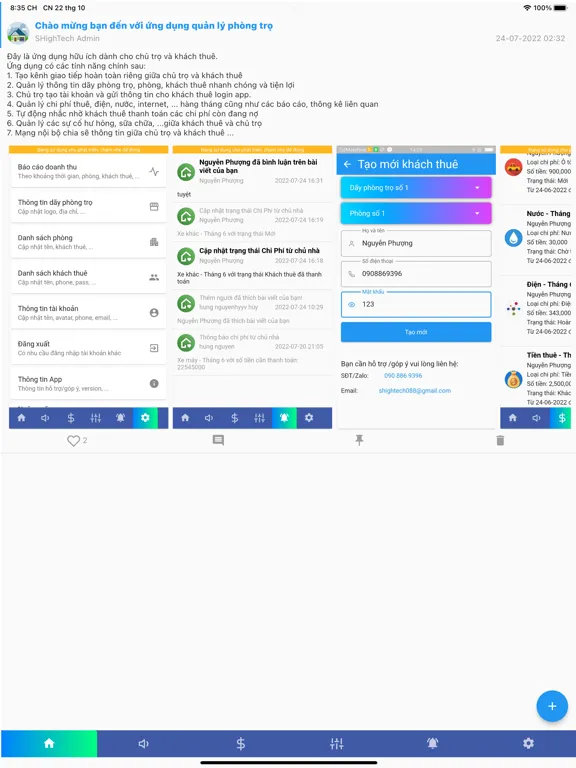 Quản Lý Phòng Trọ Việt Nam iPad 應用截圖