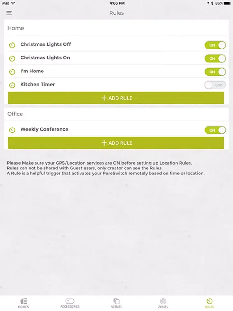 Ảnh chụp màn hình của PureSwitch iPad 