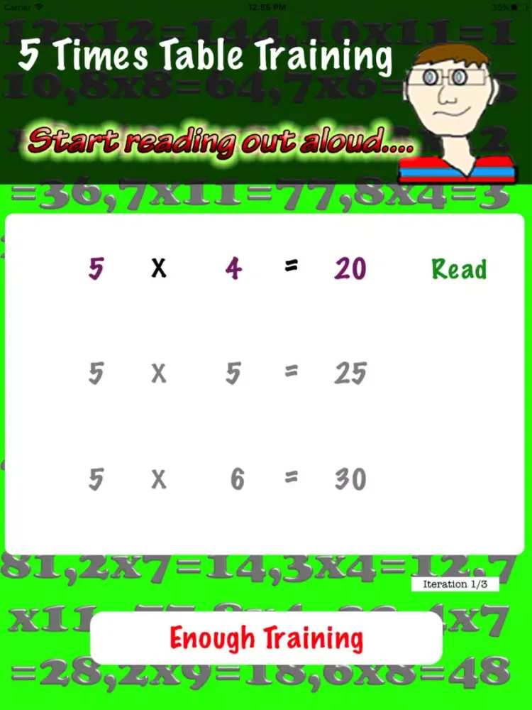 Multiplication Trainer iPad  स्क्रीनशॉट