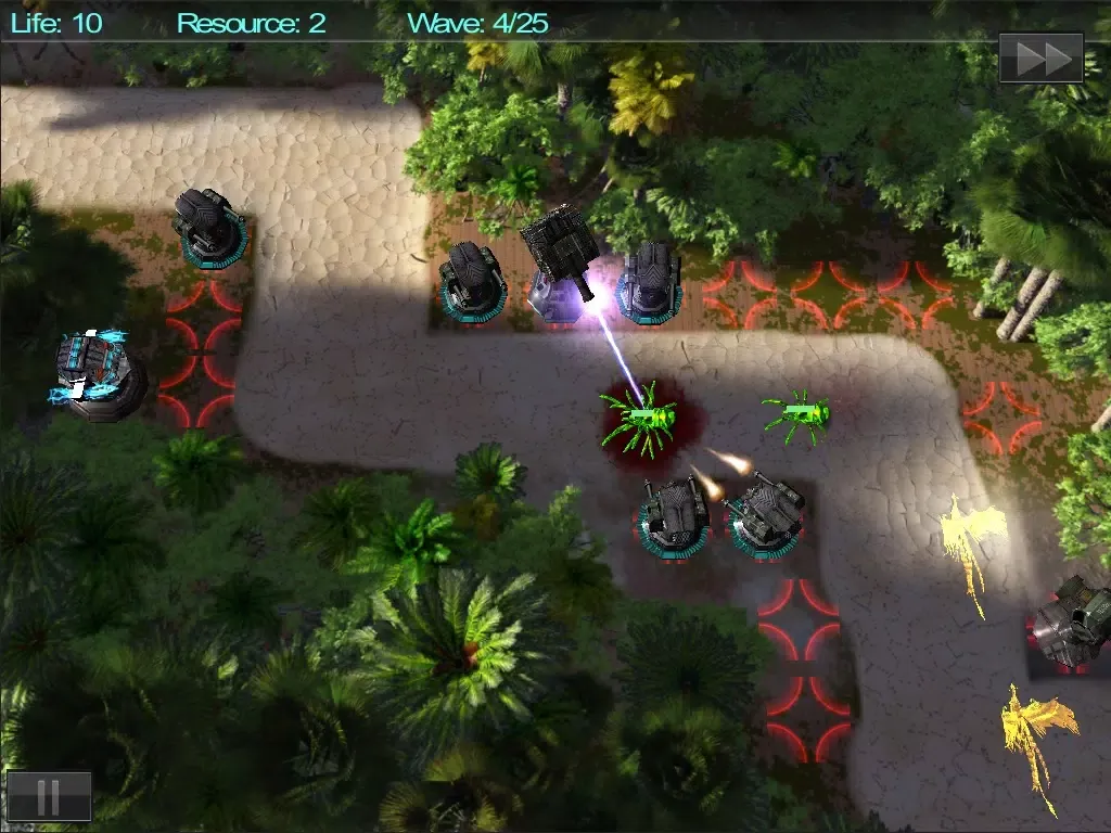 Tangkapan skrin Defend The Jungle iPad 