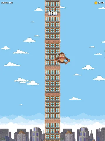 Super Kong Climb - Endless Pixel Arcade Climbing Game iPad  स्क्रीनशॉट