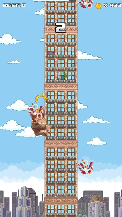 Super Kong Climb - Endless Pixel Arcade Climbing Game स्क्रीनशॉट