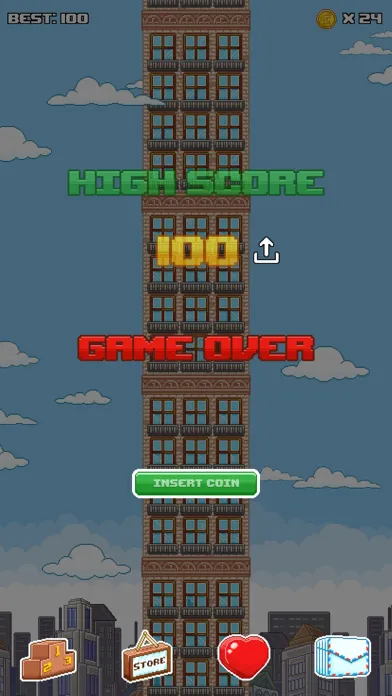 Super Kong Climb - Endless Pixel Arcade Climbing Game स्क्रीनशॉट