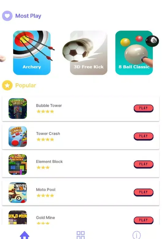Ảnh chụp màn hình của 100 Games in 1