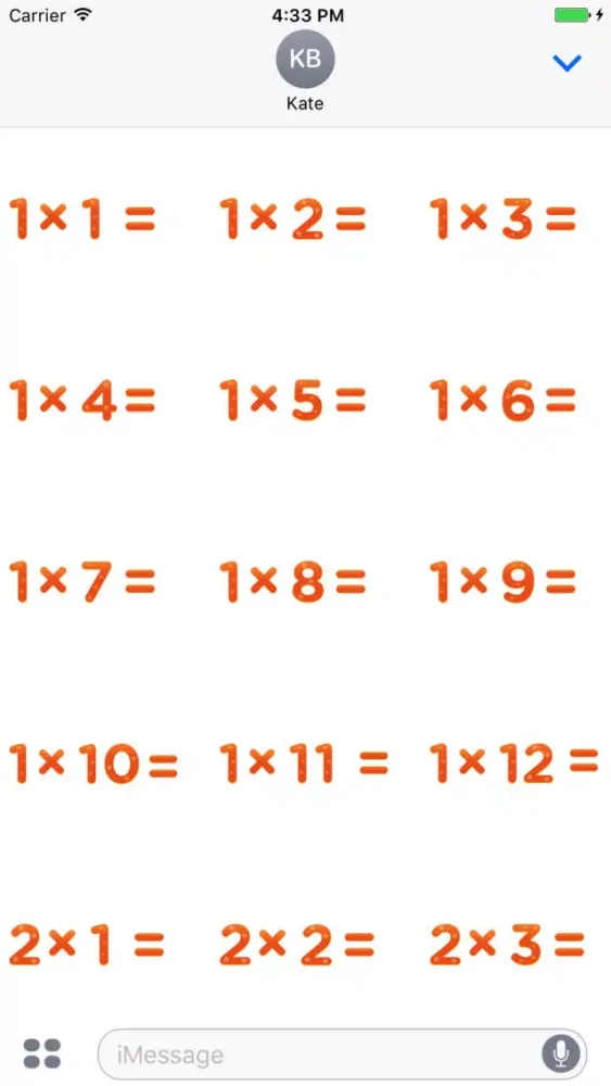Math Multiplication Practice Stickers Screenshots