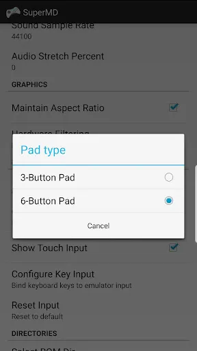 Zrzuty ekranu SuperMD (All in One Emulator)