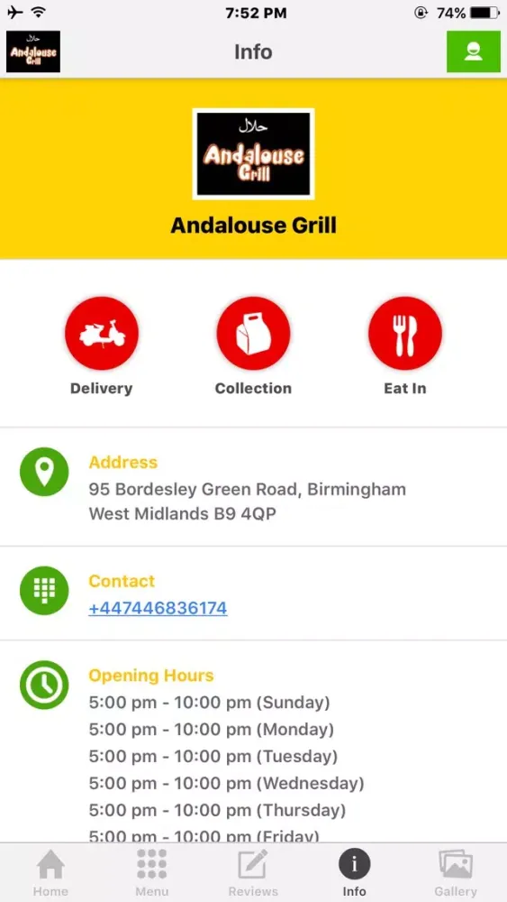 Captures d'écran de Andalouse Grill - Birmingham