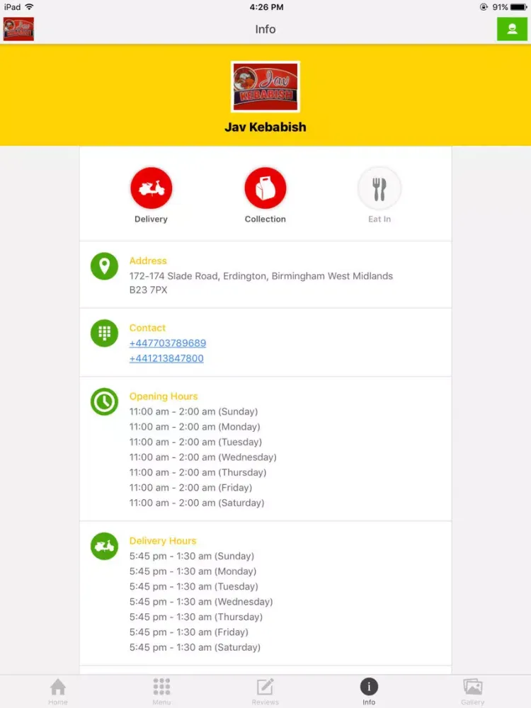 Скриншоты Jav Kebabish - Birmingham iPad 