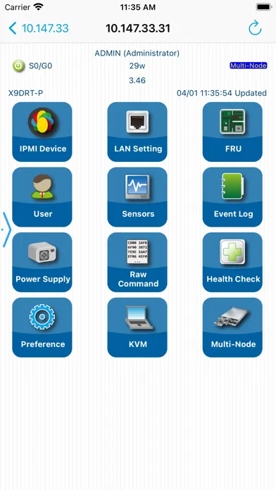 Capturas de tela do Supermicro IPMIView