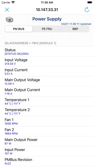 Capturas de tela do Supermicro IPMIView