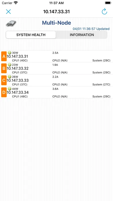 Capturas de tela do Supermicro IPMIView