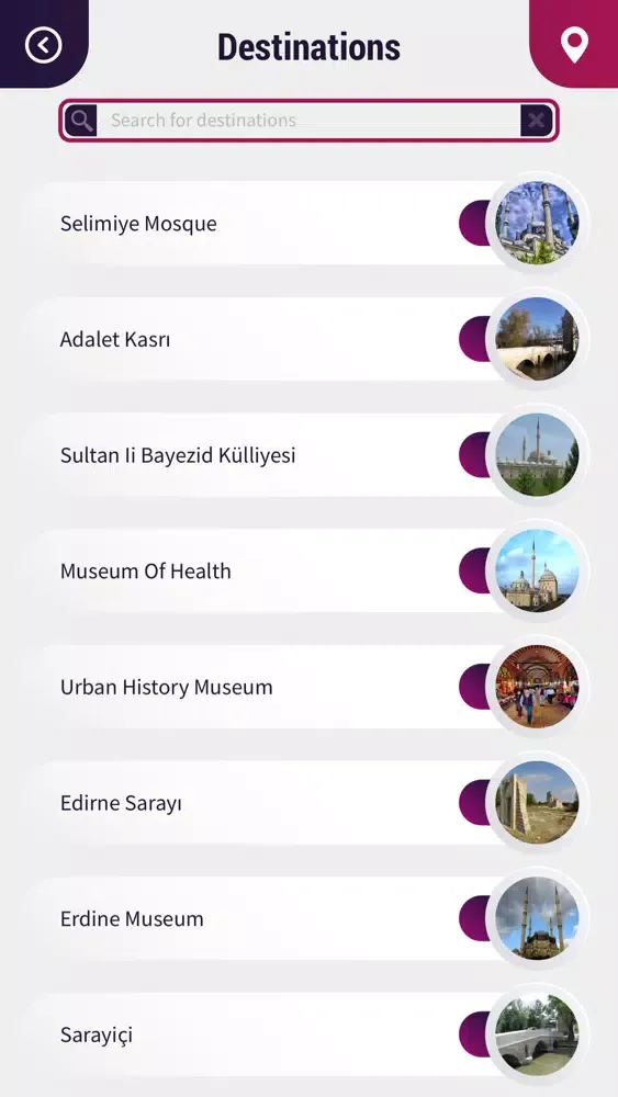 Captures d'écran de Edirne City Guide
