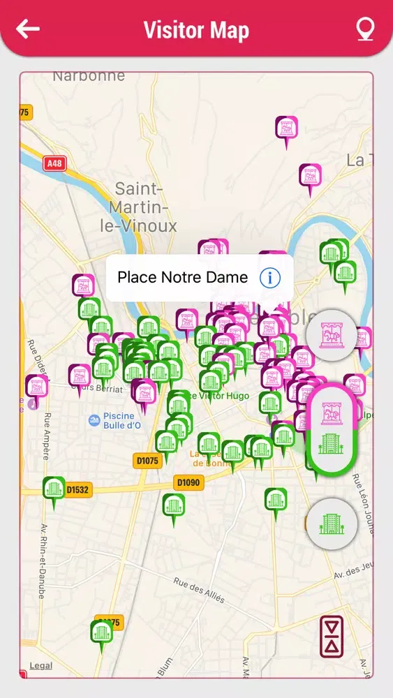 Tangkapan skrin Grenoble Tourism Guide