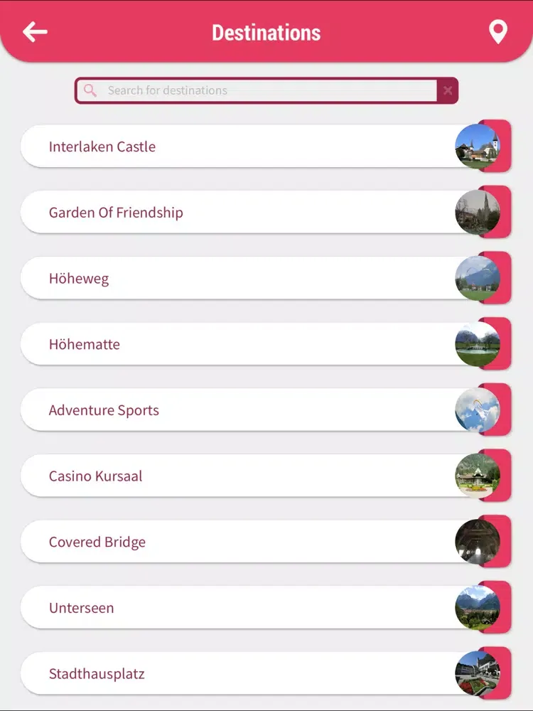 Capturas de tela do Interlaken Tourism iPad 