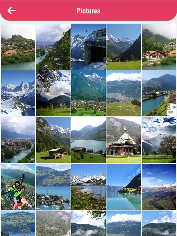 Capturas de tela do Interlaken Tourism iPad 