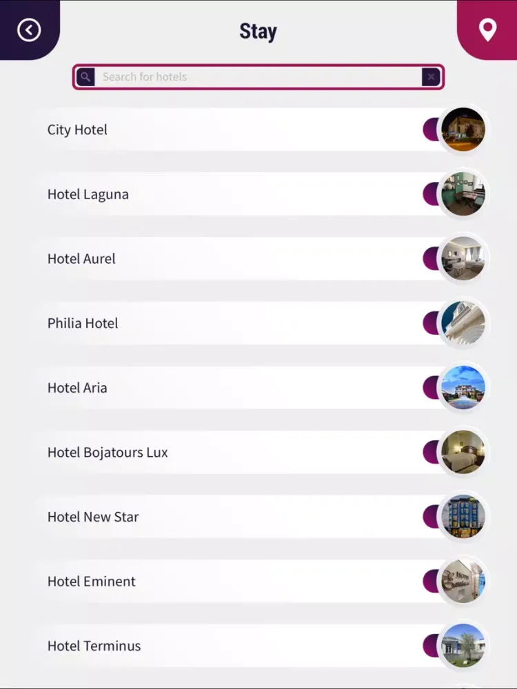 Tangkapan skrin Podgorica City Guide iPad 