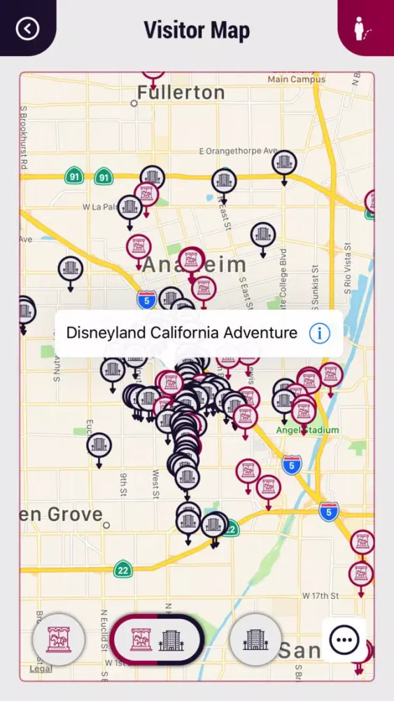 Zrzuty ekranu Anaheim Travel Guide