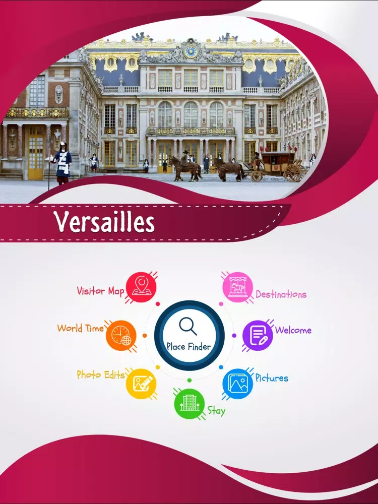 Capturas de tela do Versailles City Guide iPad 