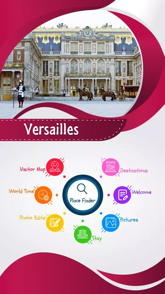 Capturas de tela do Versailles City Guide
