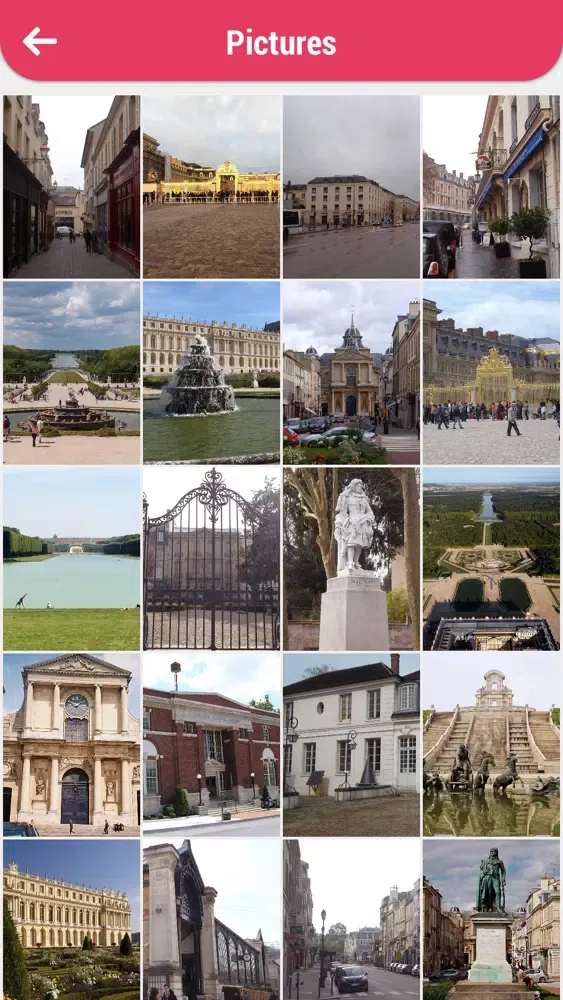 Capturas de tela do Versailles City Guide