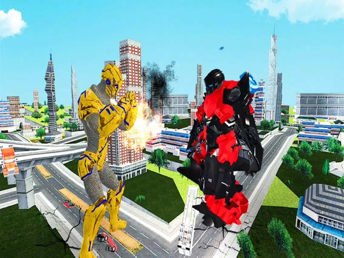 Tangkapan layar Gorilla Robot Smash City iPad 