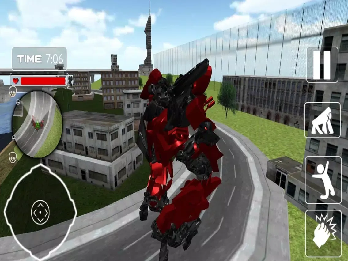 Tangkapan layar Gorilla Robot Smash City iPad 