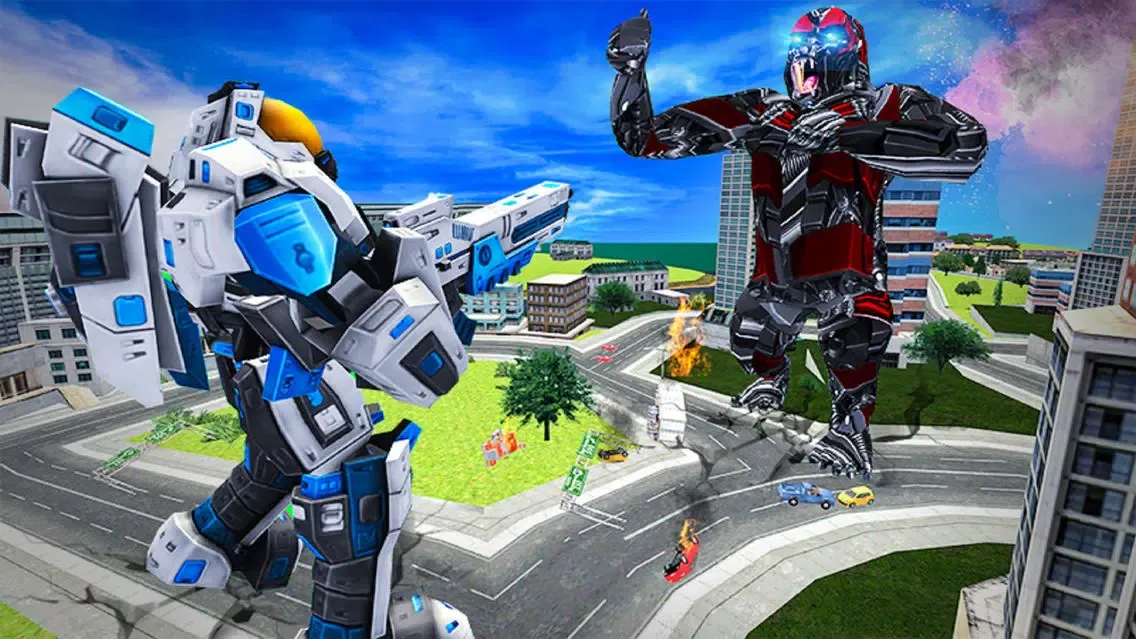 Tangkapan layar Gorilla Robot Smash City