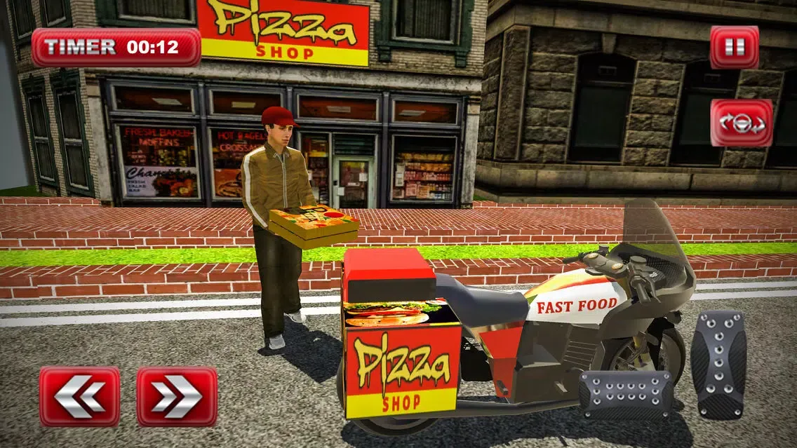 Pizza Delivery Bike Rider Game स्क्रीनशॉट