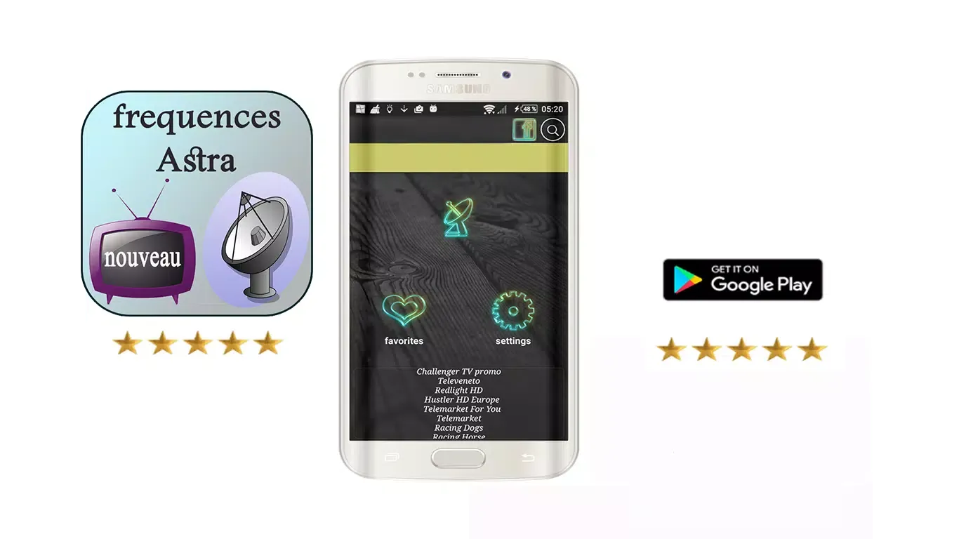 Tangkapan layar Astra frequences
