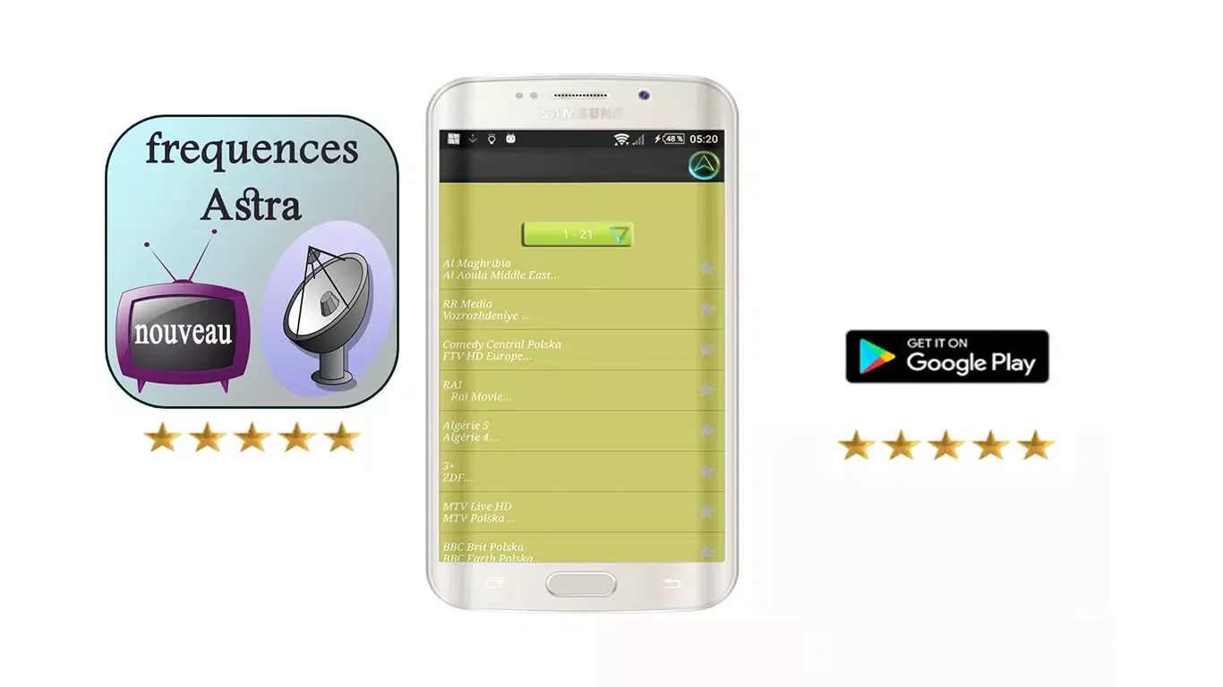 Tangkapan layar Astra frequences