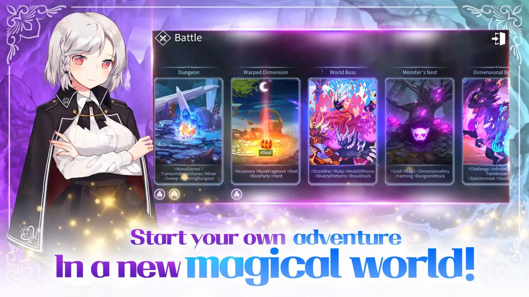 Tangkapan skrin Magical Girl: Idle Pixel Hero
