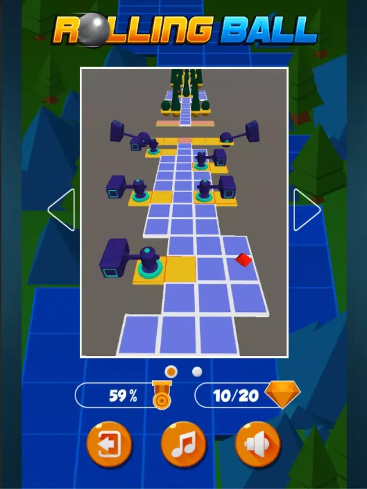 Rolling Ball on Sky iPad 应用截图