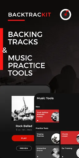 Ảnh chụp màn hình của Backtrackit: Musicians Player
