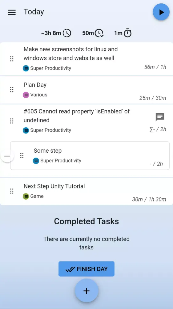 Zrzuty ekranu Super Productivity