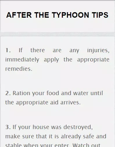 Typhoon Survival Tips Screenshots