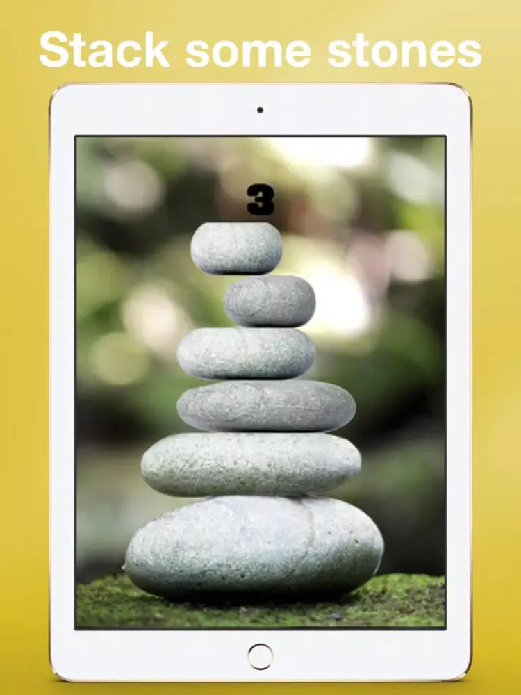 Zen Stone Stack - How high can you reach? - Relaxing and fun stone tower castle stacking game iPad  Screenshots