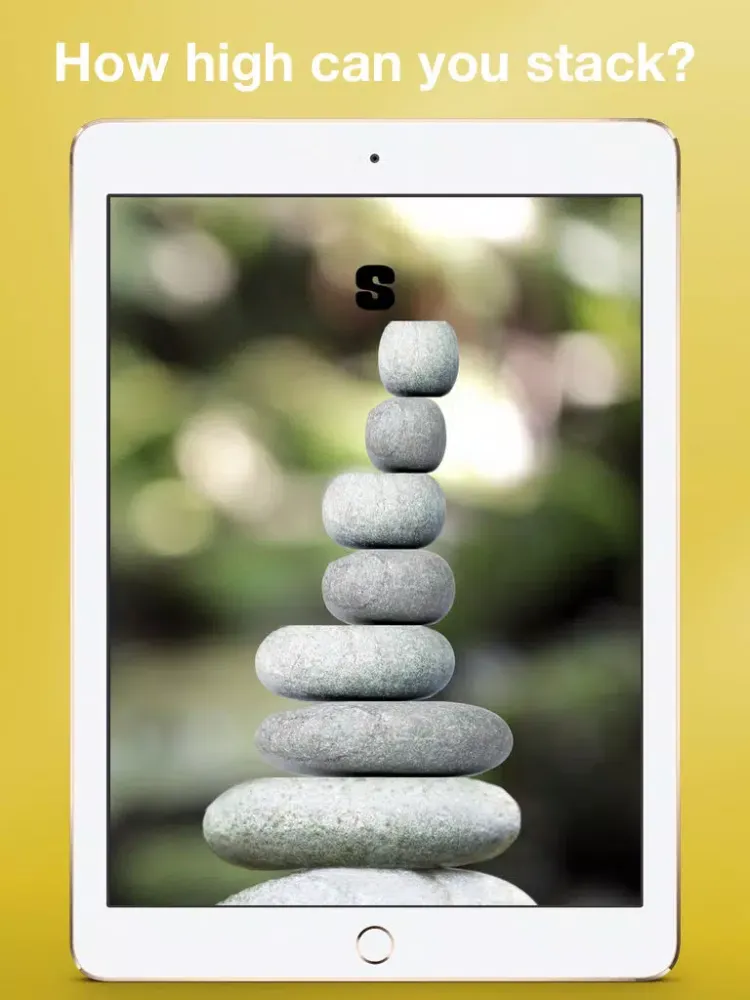 Zen Stone Stack - How high can you reach? - Relaxing and fun stone tower castle stacking game iPad  Screenshots
